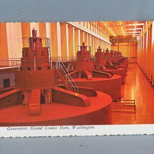 Vintage Postcard - Grand Coulee Dam Generators - Smith Western